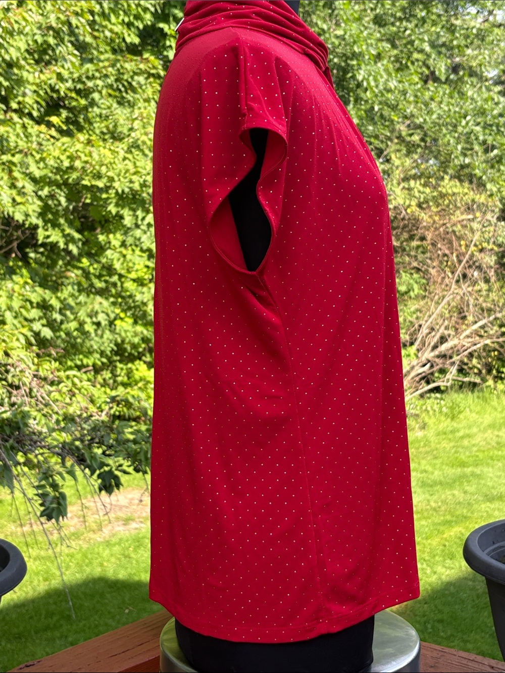 Michael Kors red with gold embellished top. - Picture 4 of 9